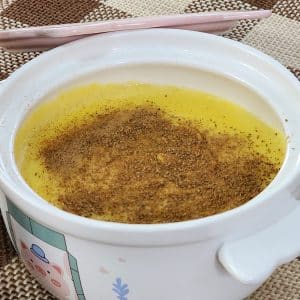 curau de milho com canela