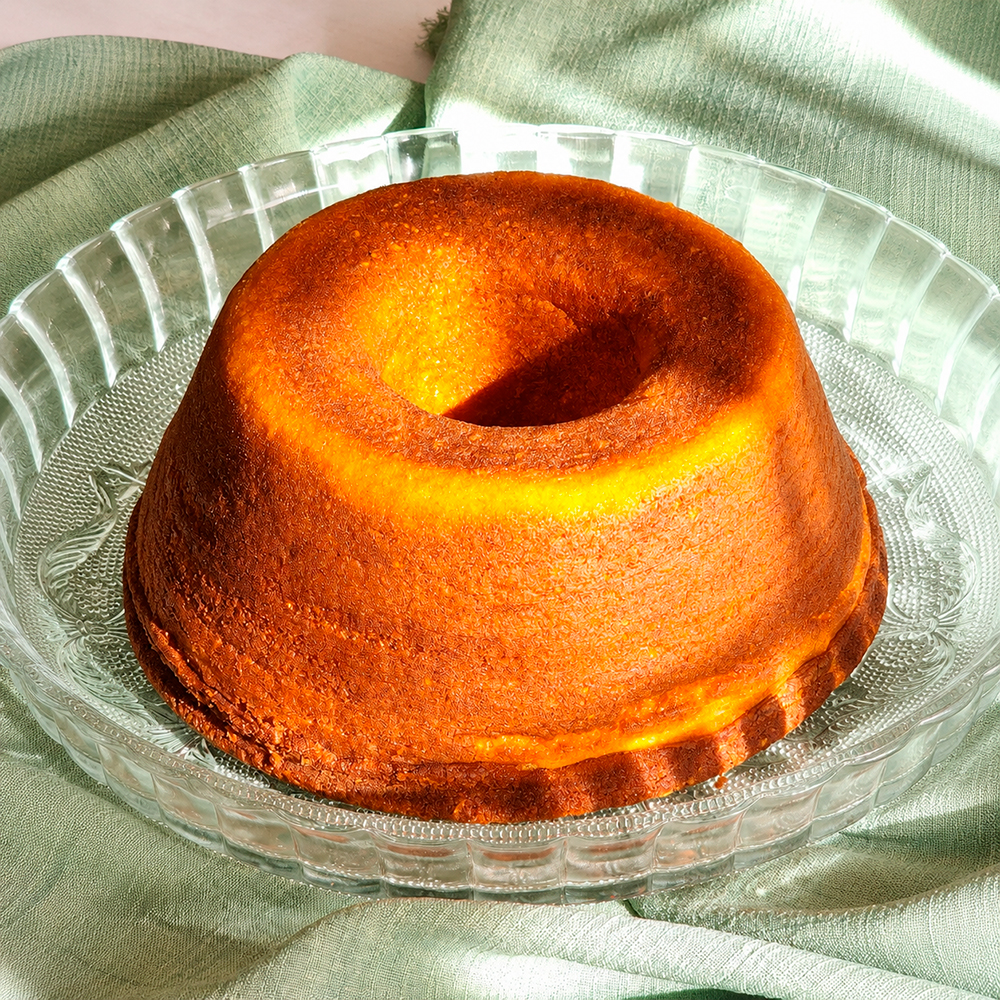 bolo de flocão de milho com cenoura