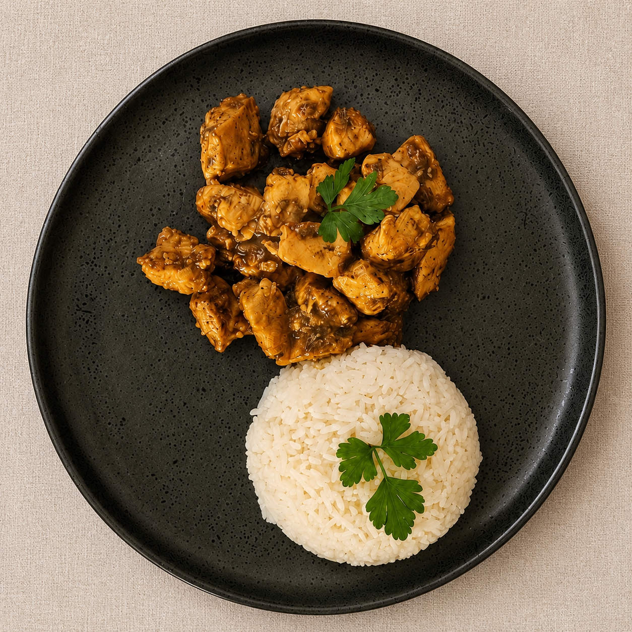 frango em cubos com curry